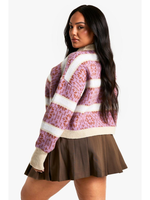 В’язаний різдвяний джемпер преміум-класу Fairisle у смужку