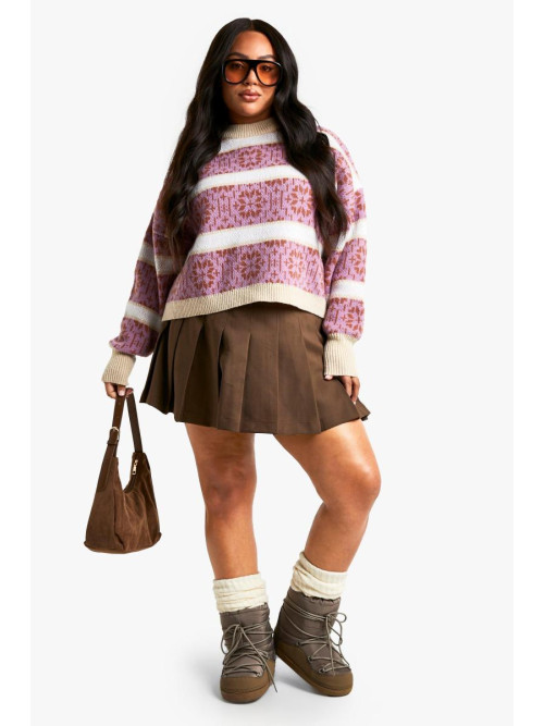 В’язаний різдвяний джемпер преміум-класу Fairisle у смужку