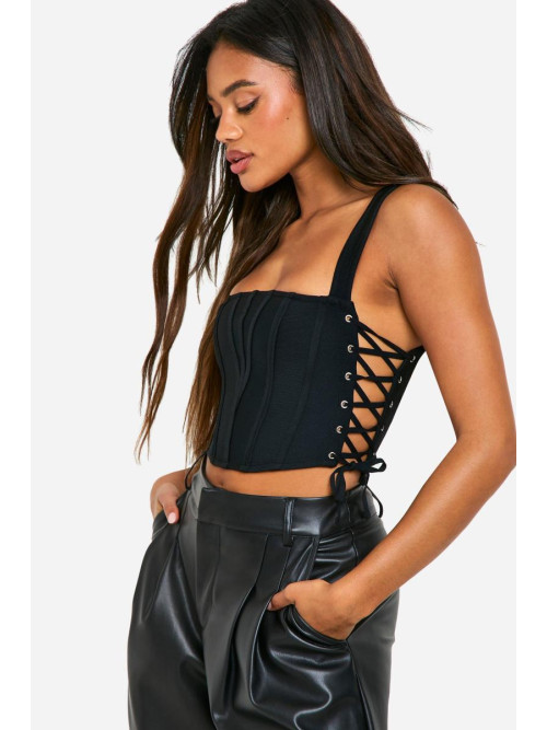 Верхній корсет із зашнурованою стрічкою