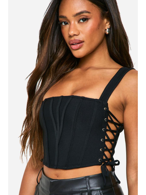 Верхній корсет із зашнурованою стрічкою