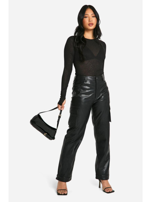 Універсальні штани Petite зі штучної шкіри