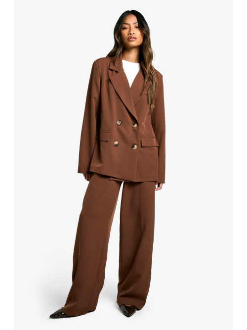 Тканий плісирований брюк з прямими ногами