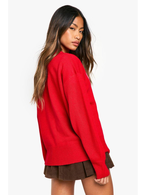 Величезний джемпер з різдвяним бантом