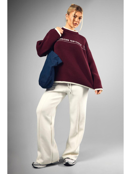 Трикотажний джемпер великого розміру з круглим вирізом DSGN Sport