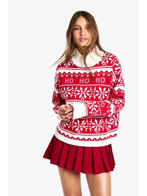 Різдвяний в'язаний джемпер Ho Ho Ho