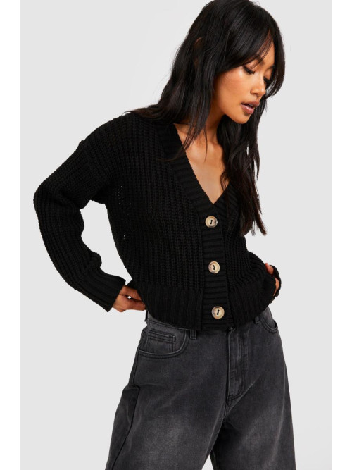 Укорочений кардиган на ґудзиках