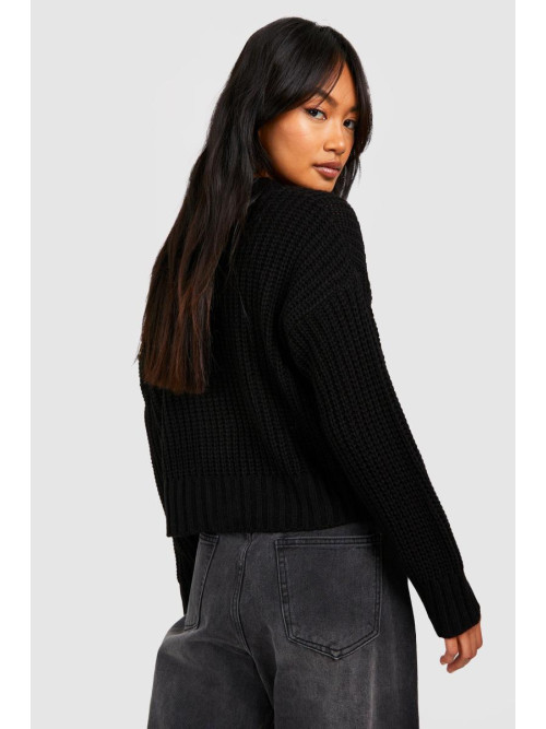 Укорочений кардиган на ґудзиках