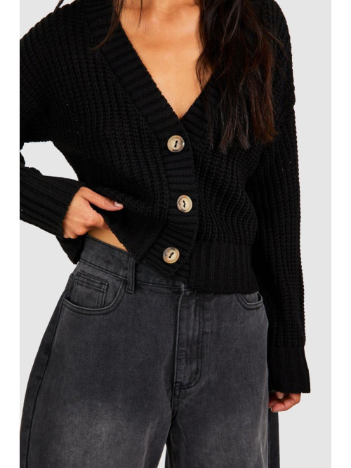 Укорочений кардиган на ґудзиках