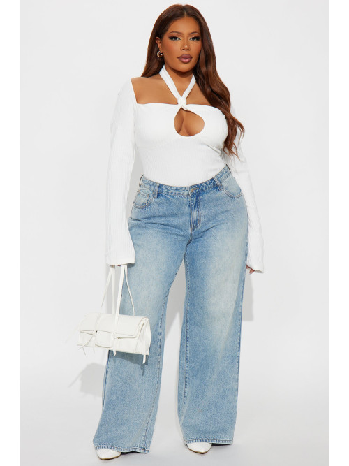 Топ Сафіна з довгим рукавом у рубчик