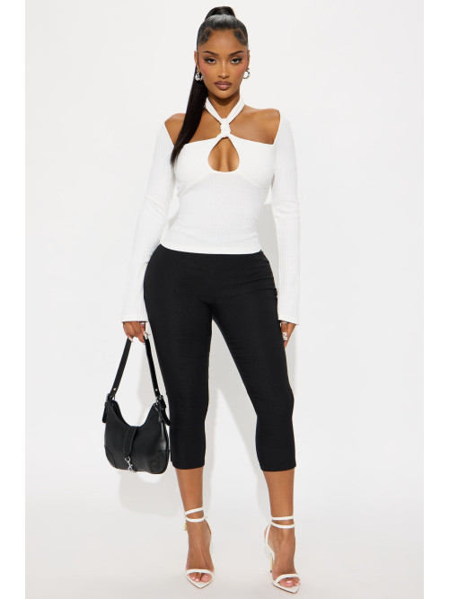 Топ Сафіна з довгим рукавом у рубчик