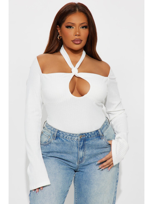 Топ Сафіна з довгим рукавом у рубчик