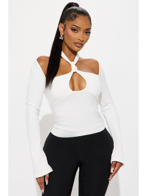 Топ Сафіна з довгим рукавом у рубчик