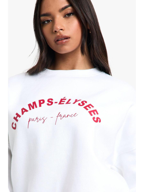 Champs Elysees Slagan негабаритний толстовка
