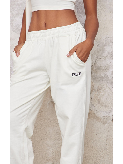 PrettyLittlething Cream Contrast Вишивка широка нога низький підйом