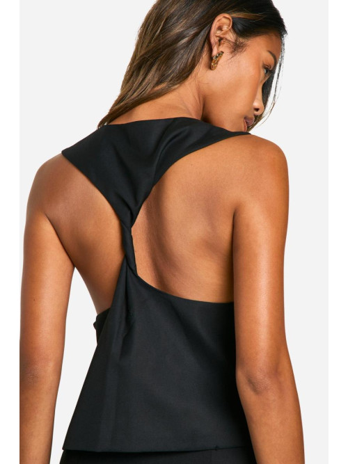 Жилет із закрученою спинкою на одному ґудзику