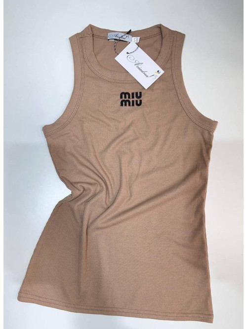 Майка з рубчика Miu miu 