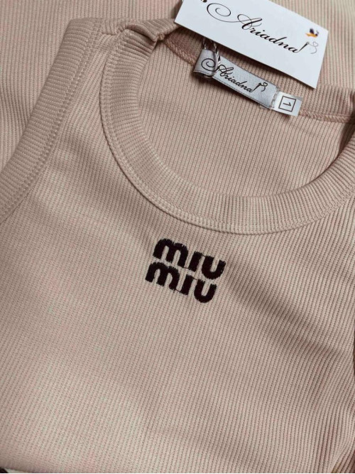 Майка з рубчика Miu miu 