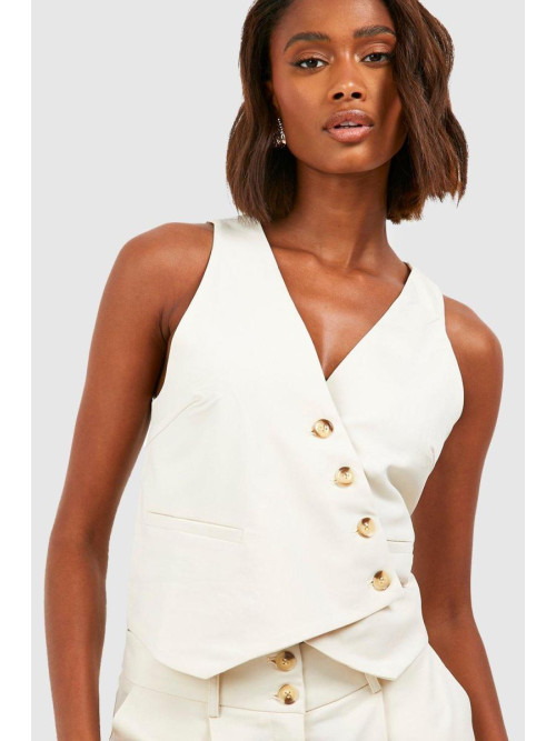 Екрю Mock Horn асиметричний зшитий жилет