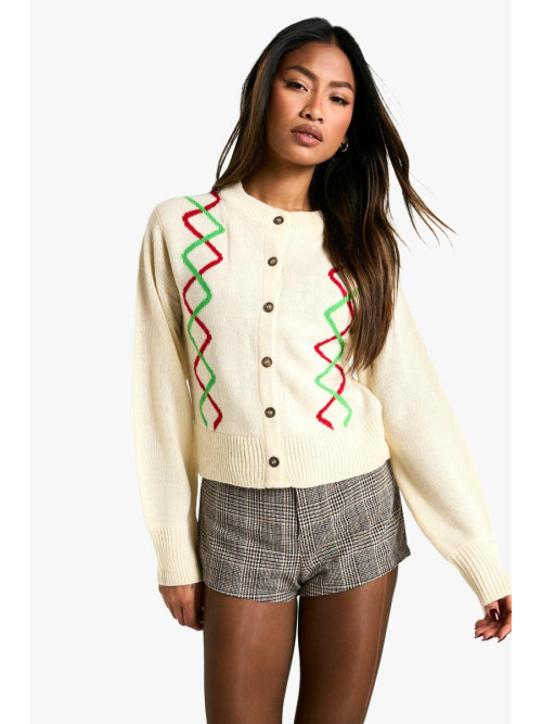 Різдвяний кардиган Fairisle на ґудзиках