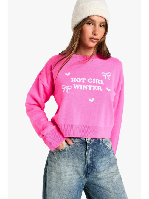 Зимовий різдвяний джемпер Hot Girl