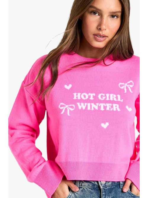 Зимовий різдвяний джемпер Hot Girl