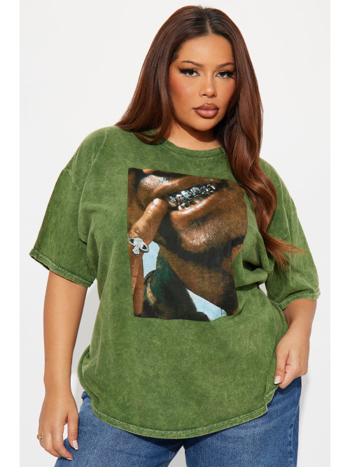 Вільна футболка 'Pinky Ring Grill' із потертостями