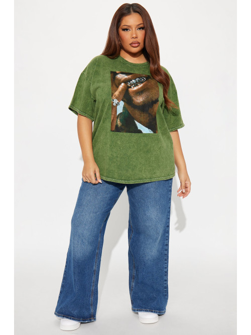 Вільна футболка 'Pinky Ring Grill' із потертостями