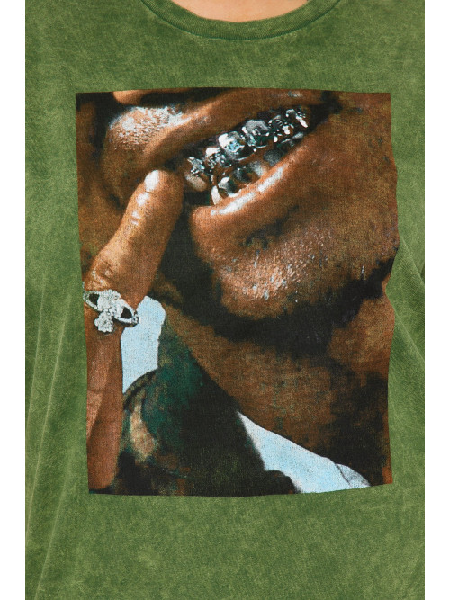 Вільна футболка 'Pinky Ring Grill' із потертостями