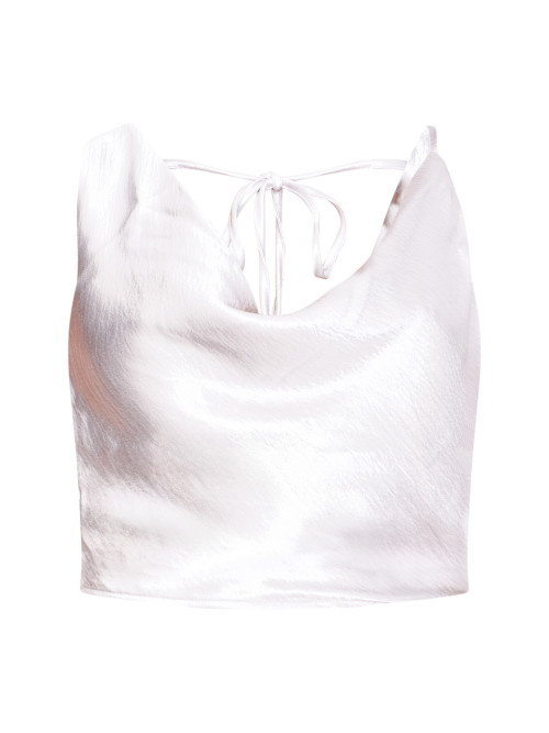 Сірий металевий атласний капюшон з довгим верхом