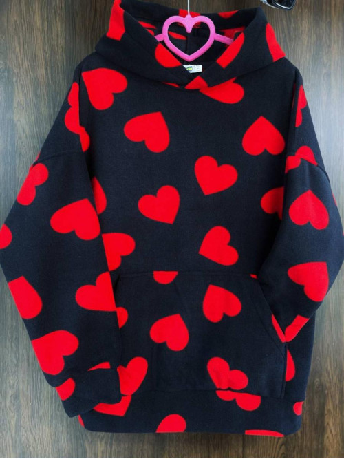 Флісовий худі серця 