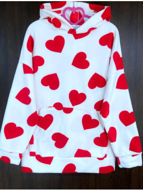 Флісовий худі серця 