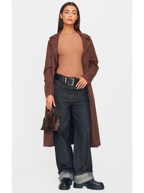 М'який топ без рукавів з вирізом-човником Mocha