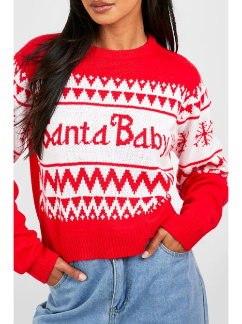 Різдвяний джемпер Santa Baby Crop