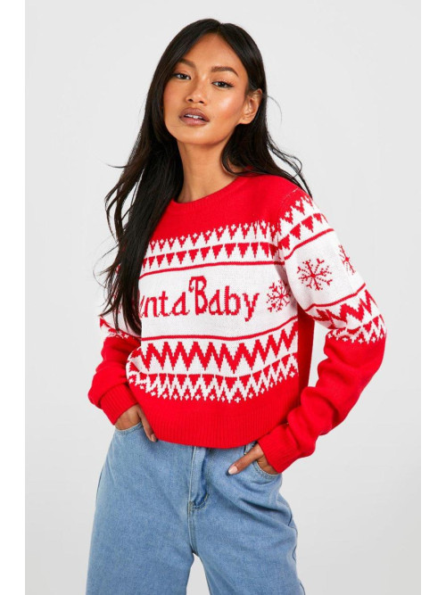 Різдвяний джемпер Santa Baby Crop