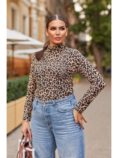 Леопардовий гольф водолазка 0017/1