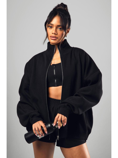 Великий світшот бомбер із застібкою-блискавкою