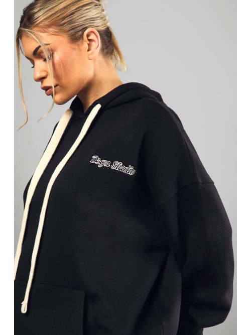 Худі великого розміру Dsgn Studio з вишивкою, контрастним шнурком