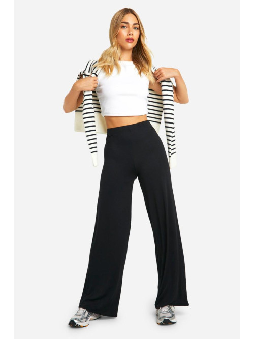 Широкі брюки з джерсі на кожен день