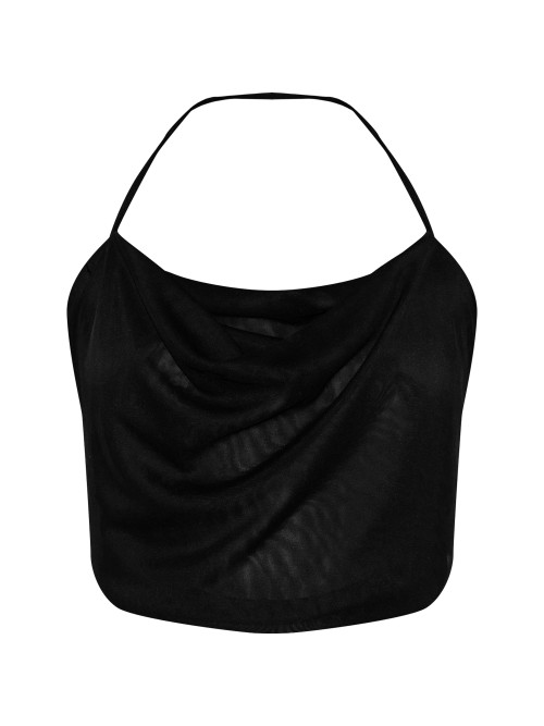 Чорний сітчастий капюшон