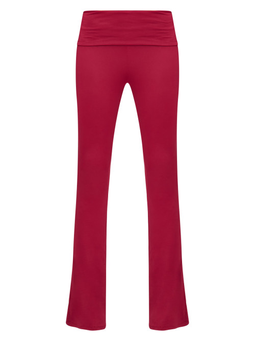 Бордовий Soft Touch Fold Over Skinny Flars