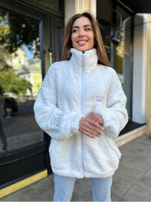 Кофта на змійці oversize барашек 