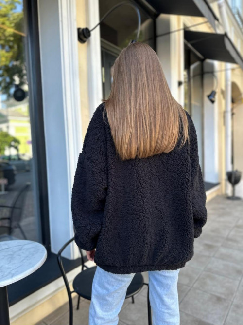 Кофта на змійці oversize барашек 