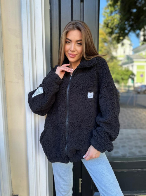 Кофта на змійці oversize барашек 