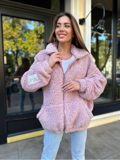 Кофта на змійці oversize барашек 