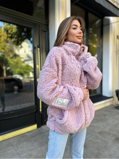 Кофта на змійці oversize барашек 