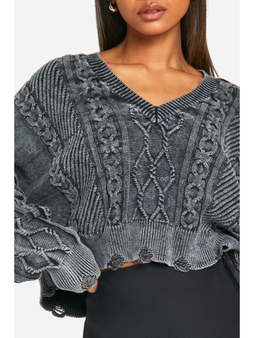 Кислотний джемпер зі зморщеним подолом