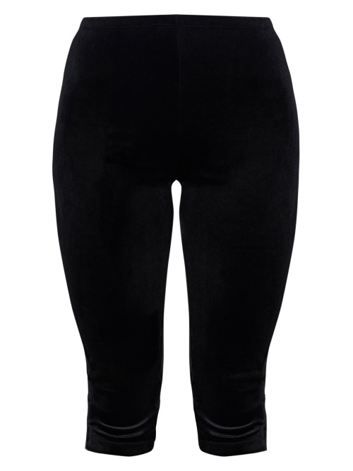 Чорні мереживні оксамитові капрі з боків