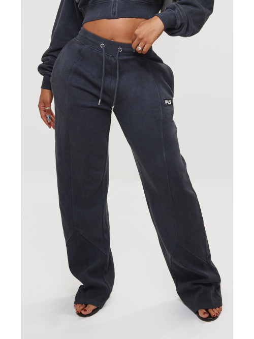 PrettyLittlething Form Mesked Mudcoal Wide Wide Neg Joggers