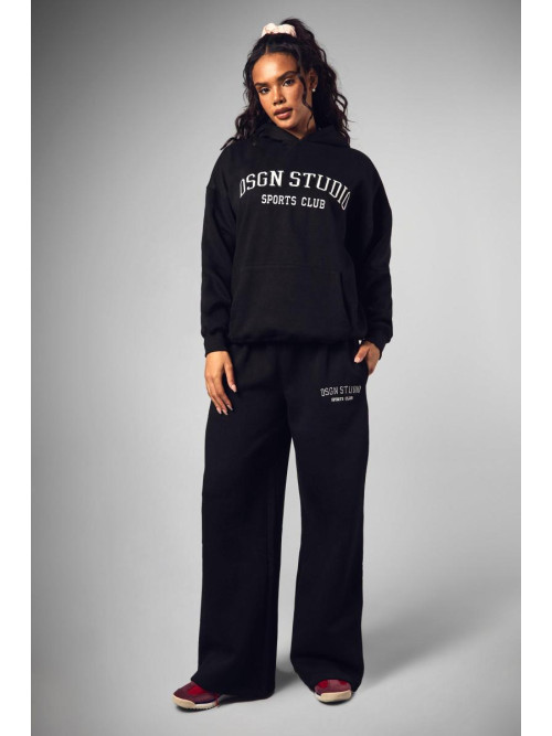 Попелясто-сірий оверсайз-худі Dsgn Studio Applique