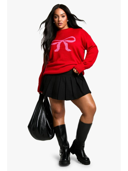 Плюс великий джемпер з різдвяним бантом